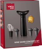 Vacu Vin Wine Saver Concerto Zwart | Vacuum Wine Stopper Set | 3 Stoppers