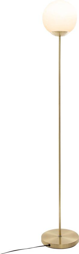 Atmosphera Vloerlamp bal goud H 131cm - Staande Lamp - Glas - E14 - Warm Wit Licht