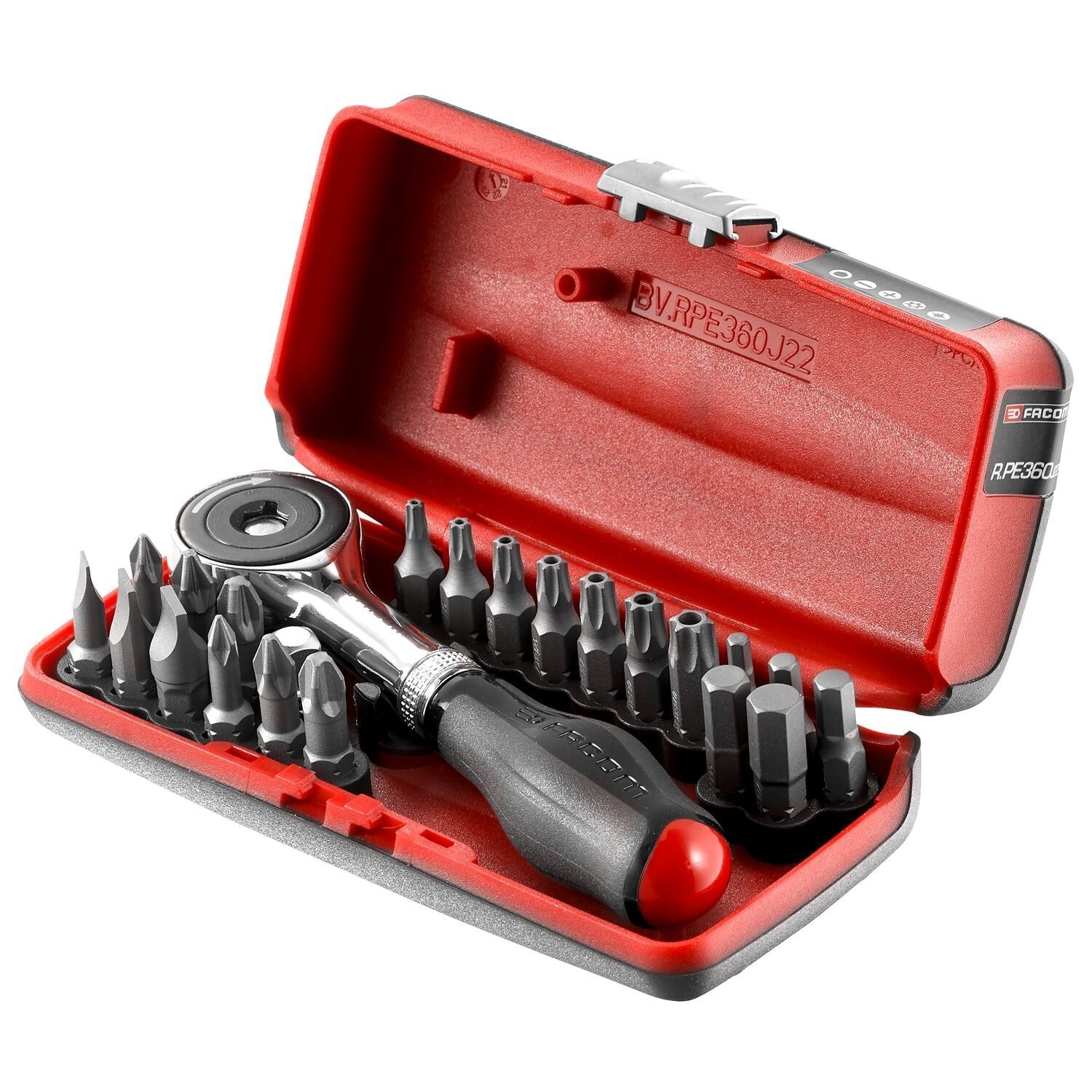 Bitset 1/4" met Ratel R.PE360 - 22-delig - R.PE360J22PB