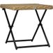 Cosy Chic Table basse pliante de jardin 40x40x40cm métal époxy résine tressée bois naturel