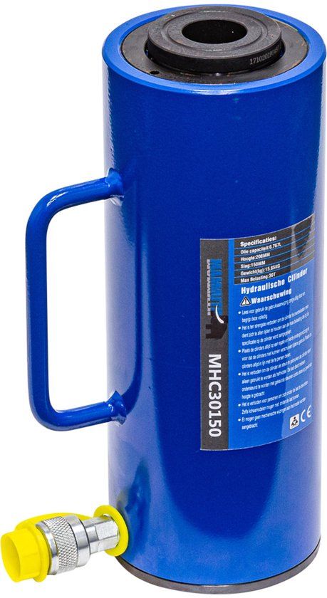 Mammuth Holcilinder Blauw Kunststof 30 ton slag 150mm