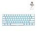 ZAORUN Computer Toetsenbord RK61 61 Toetsen Bluetooth/Draadloze Dual Modes Tablet Mobiele Gaming Mechanisch Toetsenbord, Kabellengte: 1,5 m, Stijl: Thee Schacht (Kleur: Wit)