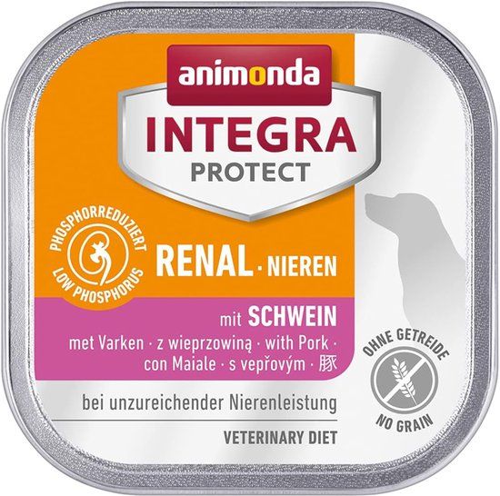 Animonda Integra Protect Dog Nieren - Varken - Kuipje - 11 x 150 g