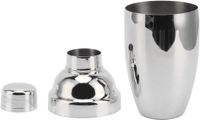 Stainless Steel Wine Shaker met Strainer en Lid - Kleine Martini Shaker - Mini Cocktail Shaker pour Gemengde Dranken - Bar Shaker (Argent)