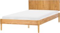 Beliani AMBAZAC - Tweepersoonsbed - Lichtbruin - 140 x 200 cm - Grenenhout