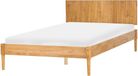 Beliani AMBAZAC - Tweepersoonsbed - Lichtbruin - 140 x 200 cm - Grenenhout