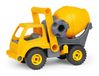 Lena EcoActives 04215 betonmixer, bouwplaatsvoertuig ca. 28 cm, robuuste mixer met beweegbare mengtrommel, natuurlijke houtgeur door houtaandeel, speelgoed voertuig voor kinderen vanaf 2 jaar, geel