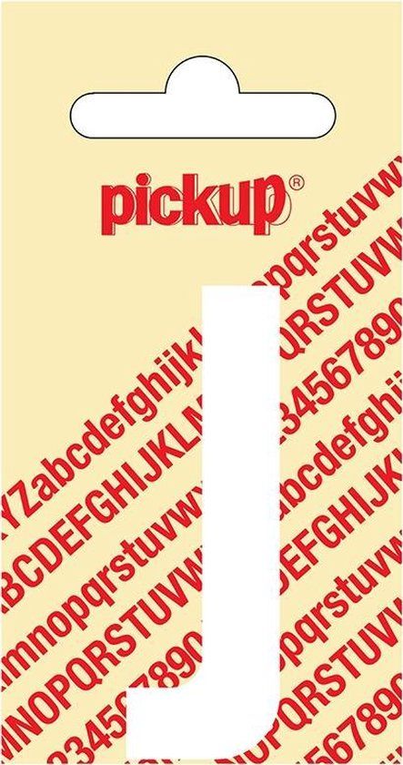 Pickup Plakletter Nobel 60 mm Wit J