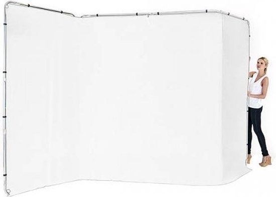 Lastolite LL LB7623 - Foto achtergrond - Zwart/Wit/Aluminium - 230x400cm