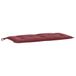 VidaXL Coussin de banc de jardin 100x50x7 cm tissu chiné bordeaux