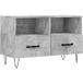 Meuble TV gris béton 80x36x50 cm bois d'ingénierie