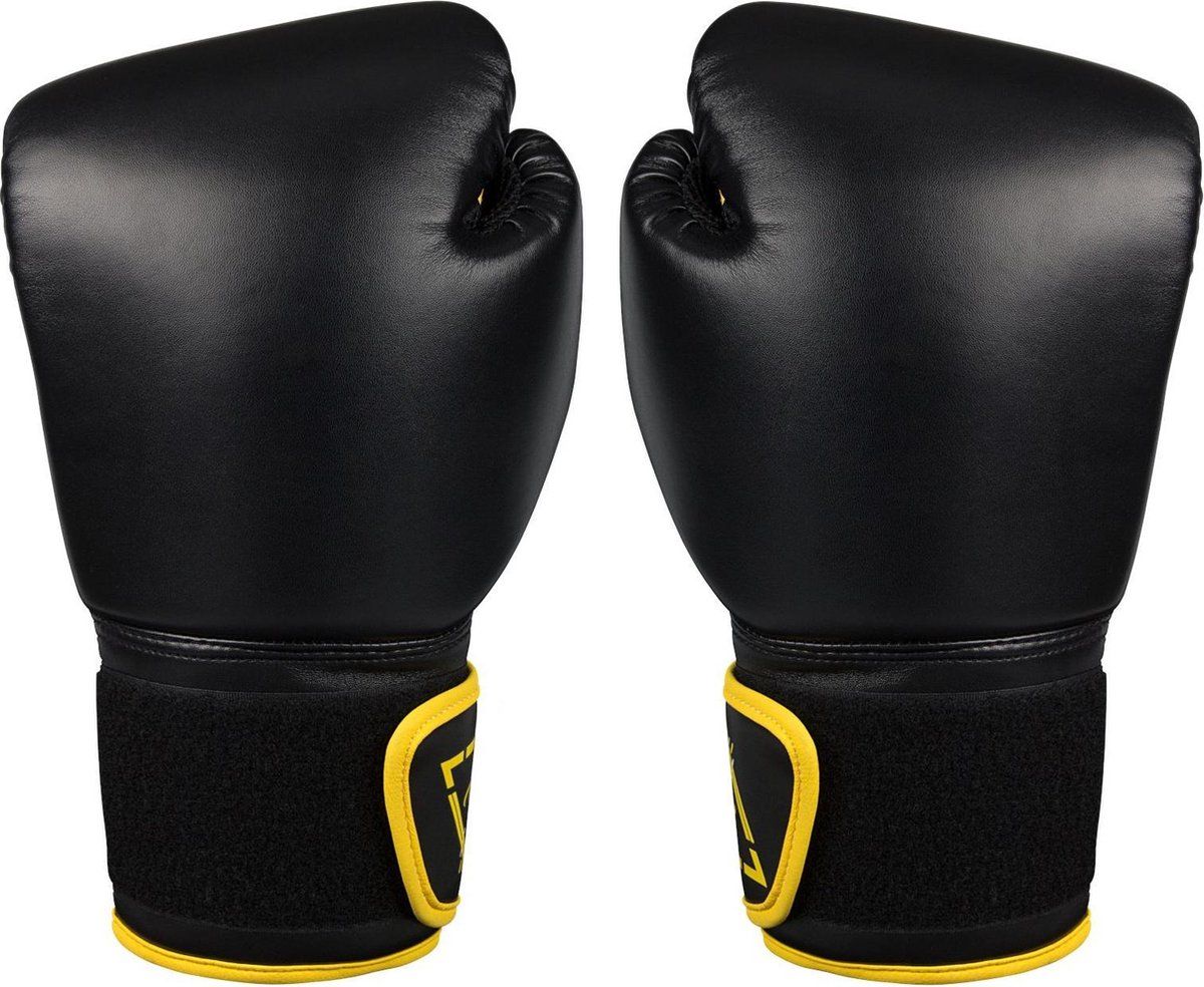 Avento Bokshandschoenen PU - 6 Oz - Zwart/Geel