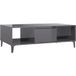 Icecat Table Basse Table De Salon Table De Café Gris Brillant 103,5x60x35 cm Bois d'Ingénierie