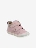 Vertbaudet Zachte lederen baby-slofjes voor de eerste stapjes roze (poederkleur)