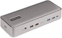StarTech.com Dual-Laptop USB-C KVM Docking Station, Dual Monitor 4K 60Hz DisplayPort Dock, 5-Port USB Hub, GbE, 90W/45W Power Delivery voor Twee Laptops, Windows/Mac, Dual Host KVM Dock