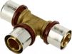 Bonfix Raccord à sertir - 3x sertissage alu - Raccord en T - 32 x 32 x 32mm