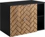 3E 3xE living.com Craft Eiken Badkamermeubel met Zilverkleurige Handgreep, 80 cm Breed