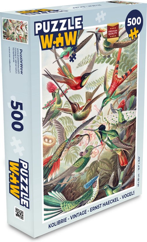 MuchoWow Puzzel Kolibrie - Vintage - Ernst Haeckel - Vogels - Legpuzzel - Puzzel 500 stukjes