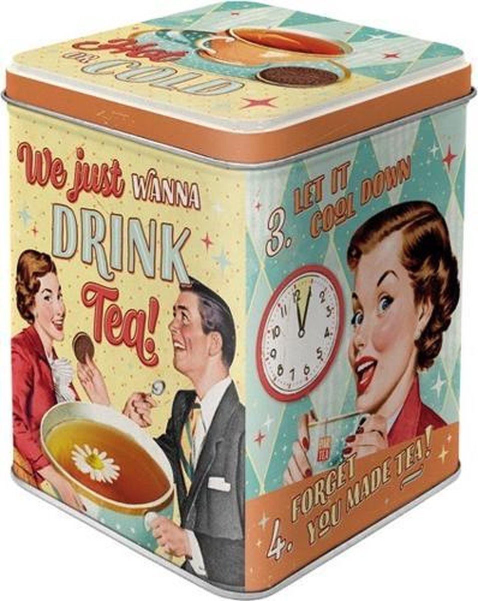 Nostalgic Art Merchandising Bewaarblik voor Thee - Tea And Cookies Together