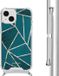 iMoshion Hoesje iPhone 14 - Petrol Green Graphic - Back Cover met Koord