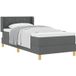 Prolenta Maison Exclusive - Boxspringbed met hoofdeinde, donkergrijs, 190 x 90 cm, gestoffeerd