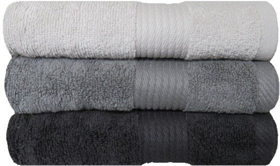 iSleep Terry Handdoek - 60x110 cm - Zwart - 6 stuks