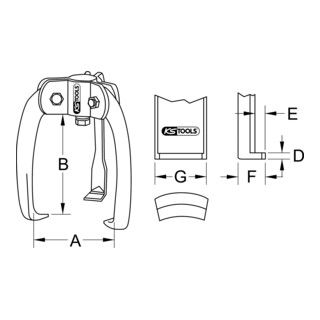 KS Tools Universele trekker 3-armig met slaghamer - 15-70mm - 65mm