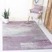 Safavieh Adirondack Collection Modern tapijt voor woonkamer, eetkamer, slaapkamer, korte pool, lichtgrijs en paars, 122 x 122 cm