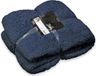 Unique Living Plaid Teddy - Polyester - Dark Blue - 200 x 200 cm