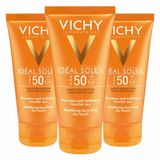 Vichy Ideal Soleil Zonnebrand Creme Gezicht SPF50 - 3 x 50 ml - Voordeelverpakking
