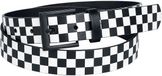 R.E.D. by EMP R.E.D. Rock-Engineered Design Zwart-witte riem met dambordpatroon - Unisex - 115 cm