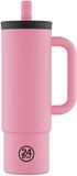24Bottles Straw Drinkbeker 800 ml Capaciteit - flamingo