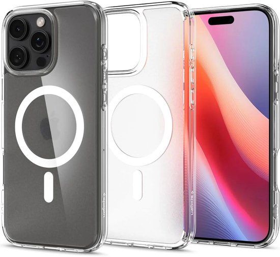 Spigen Ultra Hybrid MagFit - Hoesje Geschikt voor Apple iPhone 16 Pro - Compatibel met MagSafe - Back Cover Frost Transparant