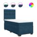 VidaXL Boxspringbed met matras, fluweel, blauw, 80x200 cm