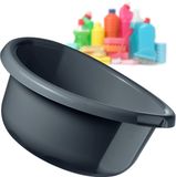 KADAX Kunststof kom, spoelbak in verschillende maten en kleuren, robuuste wasbak, universele kom, spoelbak voor badkamer, wasruimte (1,9 l, antraciet)