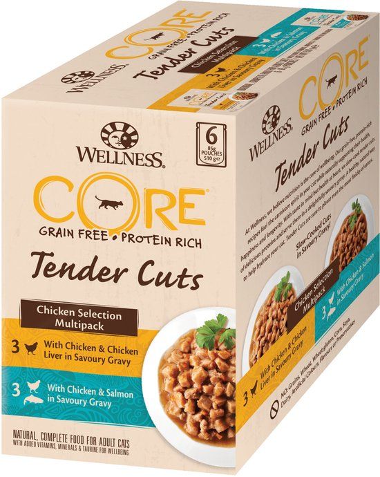 Wellness Core Tender Cuts Chicken Selection - Katten natvoer - 6 x 85 g
