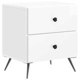 vidaXL Nachtkastje Hoogglans Wit 43 x 34,5 x 47,5 cm Bewerkt hout