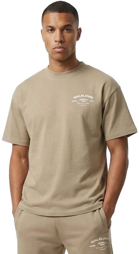 Malelions Permanent Vacation T-shirt Bruin L