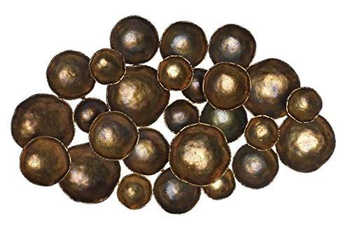 DRW wanddecoratie met kousen van aluminium, goudkleurig, 120 x 12 x 76 cm