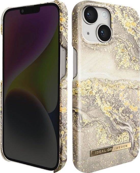 iDeal of Sweden hoesje voor iPhone 14 Plus - Backcover - Fashion Case - Sparkle Greige Marble
