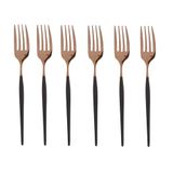 SET Icecat SET VAN 6 LUXE ZWARTE EN ROZE GOUDEN ZOETVORKEN