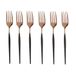 SET Icecat SET VAN 6 LUXE ZWARTE EN ROZE GOUDEN ZOETVORKEN
