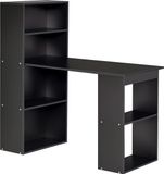 Homcom Bureau met planken Hout 120x55x120cm Zwart
