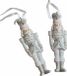 LOBERON Set de 2 patères Moriette blanc/argenté