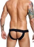 MOB EROTICWEAR DNGEON JOCKSTICK WITH SINGLE T. RING Zwart One Size