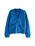 Next - Meisjes - Katoenrijk jersey schoolvest met zakken met ruches - Blauw