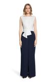 Vera Mont Jumpsuit met Knoopdetail Donkerblauw/Wit