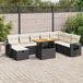 Maison Exclusive - Ensemble de meubles de jardin 9 pièces avec canapé et coussins, noir, en polyrotin
