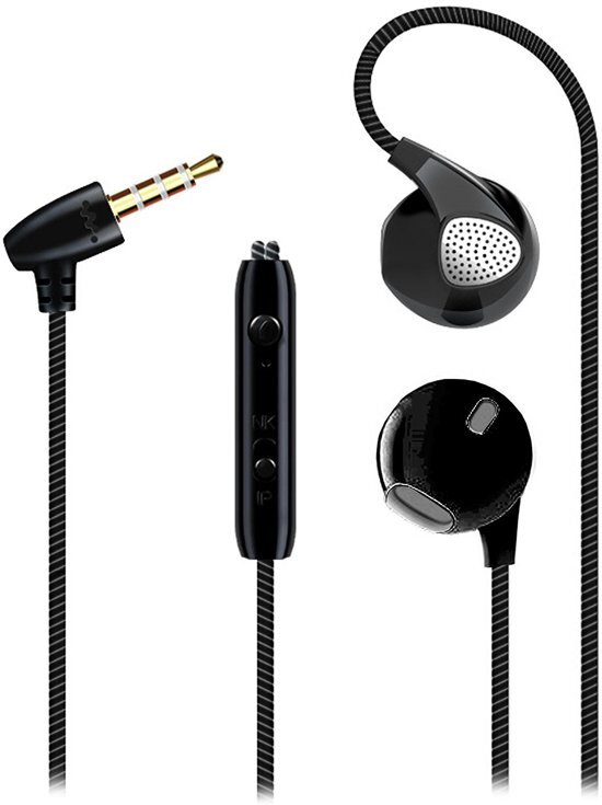 Drphone V2 In-Ear Oordopjes - Geluidsisolerende Oortelefoon met BASS - Afstandsbediening & Microfoon â€“ Oortjes - Koptelefoon â€“ Zwart