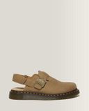 Dr. Martens Jorge II Tumbled Nubuck Leren Slingback Mules en Brun/Brun, Taille : 38